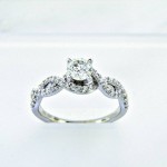 18K Braided Diamond Engagement Ring 0.93ctw